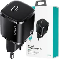 Usams US-CC124 T36 20W USBC Ladegerät Schnellladegerät Wall Charger Plug Schwarz