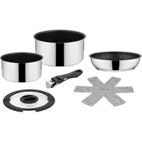 Brunner Topfset Academy NG Mini 7-teilig Ø20/Ø16 2,8/1,4 l silber Gasherd