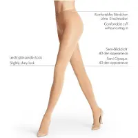 Falke Seidenglatt 40 DEN Damen Strumpfhose powder (4169) M-L