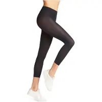 Falke Pure Matt 50 DEN Damen Capri Hose, M-L, Blau, Uni