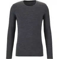 Falke Herren Langarmshirt Daily ClimaWool, XXL, Grau, Uni, Wolle