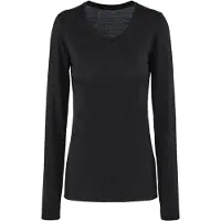 Falke Langarmshirt Daily ClimaWool Damen Black-M