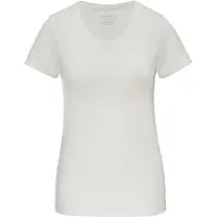 Falke Damen T-Shirt Daily ClimaWool, S, Weiß, Uni, Wolle