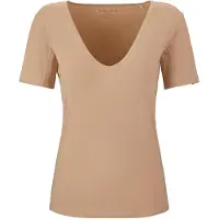 Falke Damen T-Shirt Daily Climate Control, XS, Beige, Uni, Baumwolle
