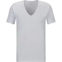 Falke Herren T-Shirt Daily Climate Control, S, Weiß, Uni, Baumwolle