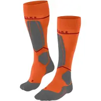 Falke SK4 Advanced Compression Light Herren Ski Kniestrümpfe, 39-41, Orange, Schurwolle