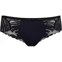 Falke Damen Slip Delicate Touch, M, Schwarz, Uni,Struktur