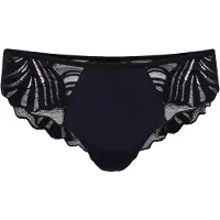 Falke Damen Tanga Delicate Touch, XS, Schwarz, Uni,Struktur