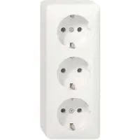 GIRA Giersiepen GIRA 078913 SCHUKO-Dreifachsteckdose AP Reinweiß