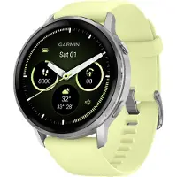 Garmin Venu 4 GPS-Smartwatch, 1,4 Zoll AMOLED-Display, Edelstahlgehäuse, Coach, Gesundheitsstatus, 80+ Sport-Apps, EKG, Pay, Bis zu 12 Tage Akkulaufzeit, 45 mm, Silber und Zitrone