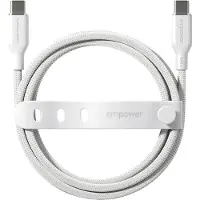 PanzerGlass empower by  Racing 240W USB-C to USB-C Kabel | USB 2.0 | 2M | Silber Weiß, Weiß