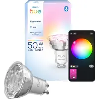 Philips White and Color ambiance Essential GU10 – Smarter Spot – 345 lm – 4,7 W, Intelligentes Leuchtmittel, Bluetooth/Zigbee, Weiß, LED, GU10, GU10
