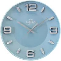 MPM -Quality Wanduhr Gauri rund Ø 339 mm Kunststoff Blau
