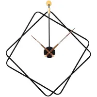 MPM -Quality Frames Wanduhr Metall Schwarz 69 x 60 cm lautlos