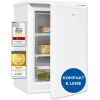 Exquisit Gefrierschrank GS80-031E weiss | Nutzinhalt: 86 L | 4-Sterne-Gefrieren | Türanschlag wechselbar | Standgerät