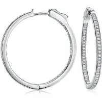 Silvego Silver round earrings with unique clasp Karin JJJ0107