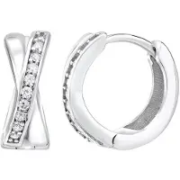 Silvego Delicate round earrings with zircons Audrey QR440