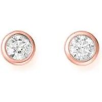 JVD Fine bronze stud earrings with zircons SVLE1517XH2RO - Diameter: 0.7 cm