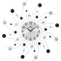 MPM -Quality Starlino Wanduhr Metall Silber 50 x 50 cm lautlos