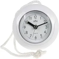 MPM -Quality Wanduhr Bathroom clock rund 135 mm Kunststoff Weiß