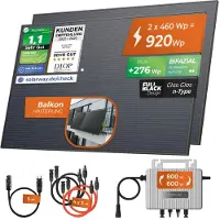 Solarway 920Wp / 800W Balkonkraftwerk komplett Steckdose - neuester EcoFlow Stream 800 Watt Wechselrichter