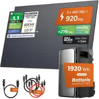 Solarway Balkonkraftwerk 920 Watt Max | EcoFlow STREAM Max 1920 Wh Batterie