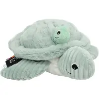 Les Deglingos Plüsch-Schildkröte, Mama mit Baby, mint