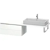 Duravit L-Cube Unterschrank für Konsole, 2 Schubkästen, 820x400x547mm, LC583901818, Farbe: Weiß Matt Dekor