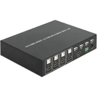 DeLOCK 4 in 1 Multiview - KVM-/Audio-/USB-Switch - 4 Anschlüsse
