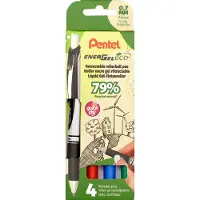 Pentel Gelschreiber 4ST Energel Eco sortiert
