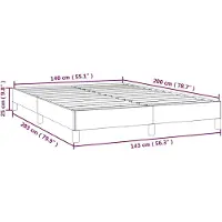 vidaXL Bettgestell Schwarz 140x200 cm Kunstleder
