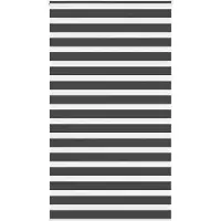 vidaXL Doppelrollo Schwarz 120x200 cm Stoffbreite 115,9 cm Polyester