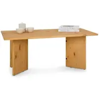 Idimex Couchtisch MESA aus Massivholz 110 x 45 x 60 cm gebeizt - minimalistischer Sofatisch aus Holz, Wohnzimmer Tisch mit angwinkelten Beinen