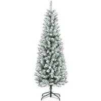 HOMCOM KÜNSTLICHER Weihnachtsbaum, 183 cm Christbaum mit 479 Spitzen für Weihnachten
