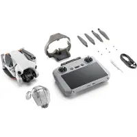 DJI Mini 4 Pro (RC 2), 4 Rotoren, 48 MP, 3840 x 2160 Pixel, 16 m/s, 2590 mAh, Schwarz, Weiß