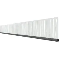 Traumgarten Sichtschutzzaun SYSTEM Dekorprofil LINEA, SYSTEM WPC/ALU, 15 cm,Adapterleiste Silber