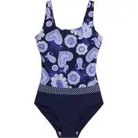 Bonprix Badeanzug "Medium Shape-Badeanzug" mit Paisley-Druck, elastisches Obermaterial, vollständig gefüttert