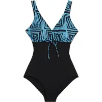 Bonprix Badeanzug sportlicher Stil, mit Schleifen-Detail, aus elastischem Material