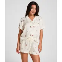 Hunkemoller Pyjama-Shorts Satin Weiß