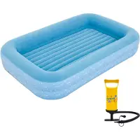 Avenli Deluxe Kids Flocked Airbed with Kids Double Action Hand Pump 172 x 112 x 30 cm with Double Action Hand Pump