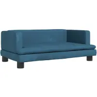 vidaXL Hundebett Blau 80x45x30 cm Samt
