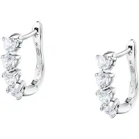 Morellato - Silver dangling earrings with cubic zirconia Tesori SAIW264