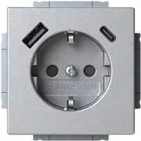 Busch-Jaeger BUSCH JAEGER USB-Steckdose SCHUKO 20 EUCB2USBAC-83 A+C