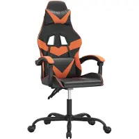 vidaXL Gaming-Stuhl Schwarz und Orange Kunstleder