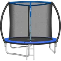 TecTake Trampolin Jumpy Ø 244 cm, GS- mit Sicherheitsnetz