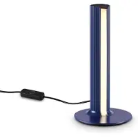 Ideal Lux Tischlampe Dorica, dimmbar, blau, für Wohn- / Esszimmer, Aluminium, Modern, Tischlampe
