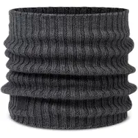 Buff Norval Merino Knitted Neckwarmer Grey Heather