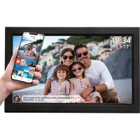 Denver Digitaler Fotorahmen XL - Full HD - Frameo App - IPS-Touchscreen - 16GB - 15,6-Zoll - Schwarz