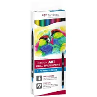 American Tombow Marker Tombow ABT Dual Brush 6C-1 Basic carton (6)