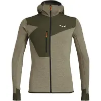 Salewa - Puez 2 Dry L/S Hood Full-Zip Tee - Fleecejacke Gr S oliv